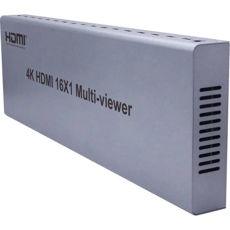 HDMI ũ Ƽ ɸ ġ, 4K HDMI Ƽ, 16x1, 16 in 1 Out, 1080P  Ƽ, 4 6 8 16 PC ȭ ұ